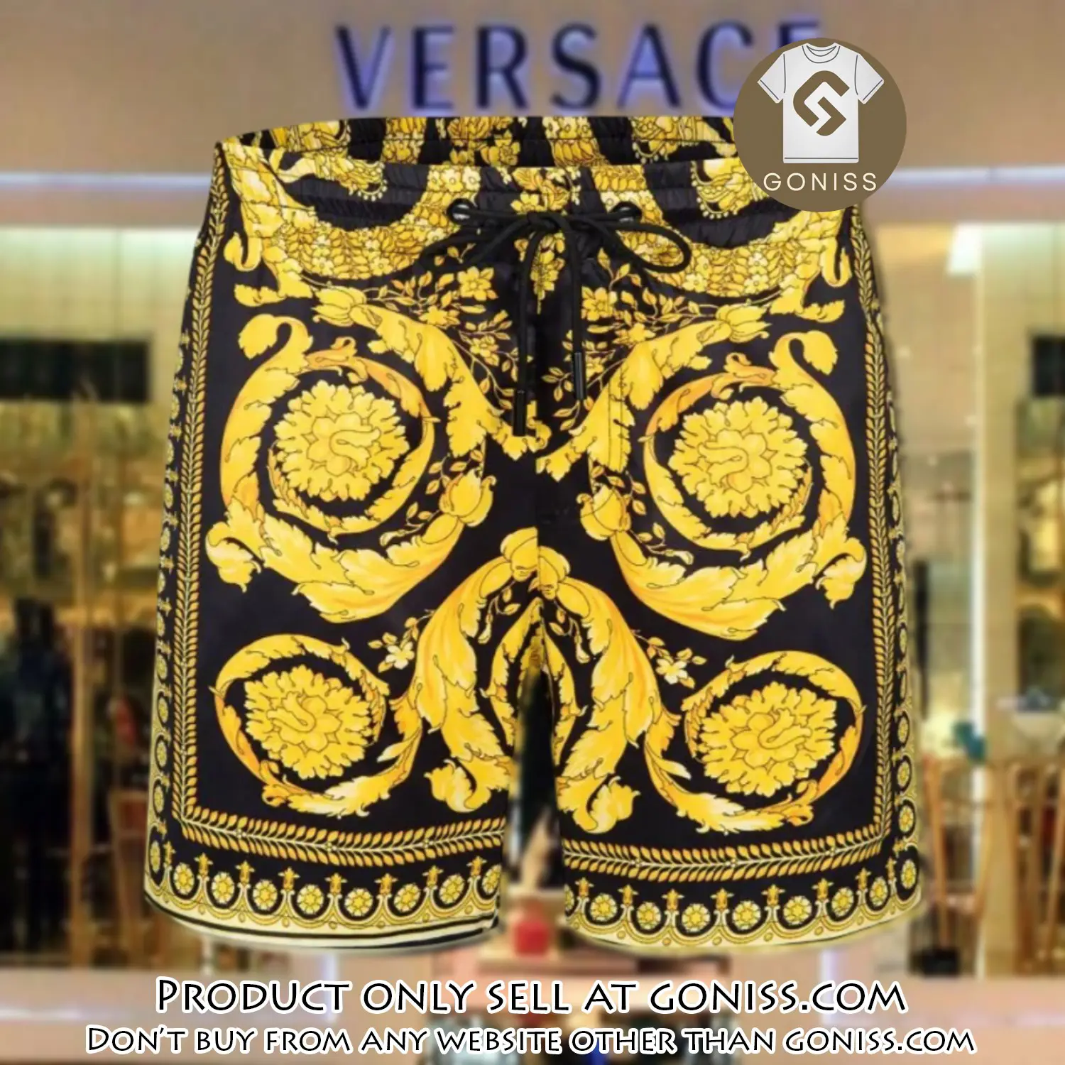 Versace 3d new luxury all over print shorts pants for men gn0245538